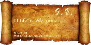 Illés Vénusz névjegykártya